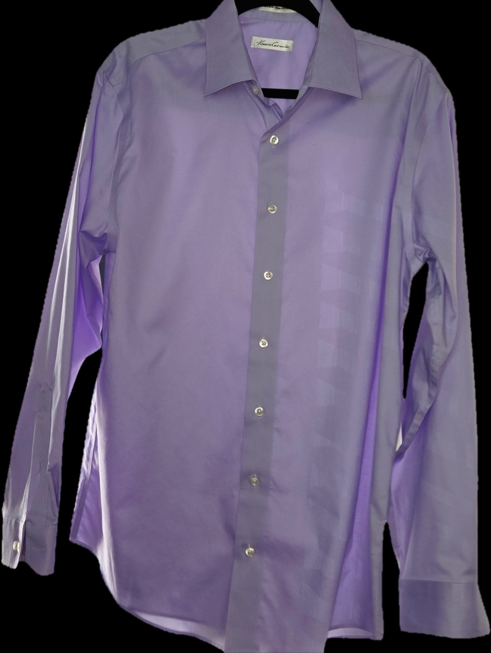 Kenneth Cole non-iron, slim fit lavender button up shirt